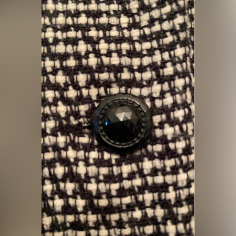 Jones Studio Separates Blazer Jacket Fully Lined Black-Gray Checks Size 14 - Picture 5 of 7